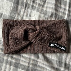 Brown Knit Winter Headband